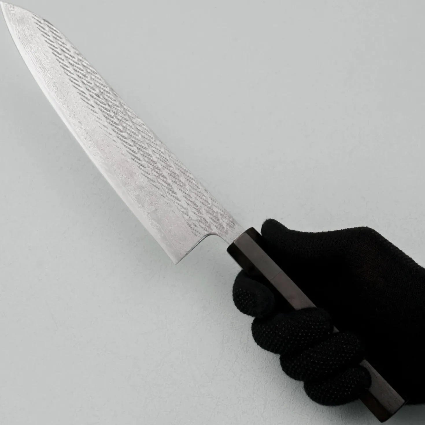 Tsunehisa Ginsan Nawame Damast Ebony Gyuto 24 cm