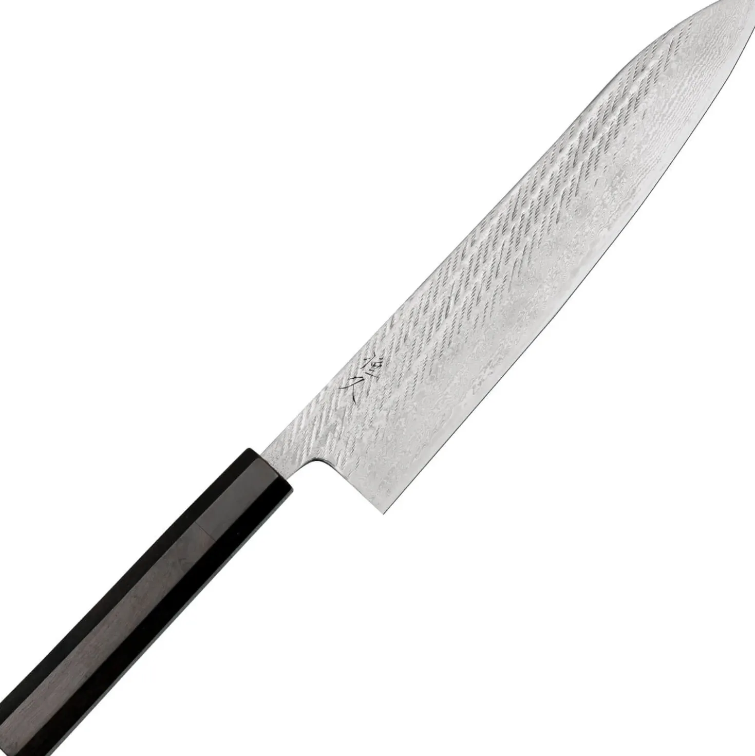 Tsunehisa Ginsan Nawame Damast Ebony Gyuto 24 cm