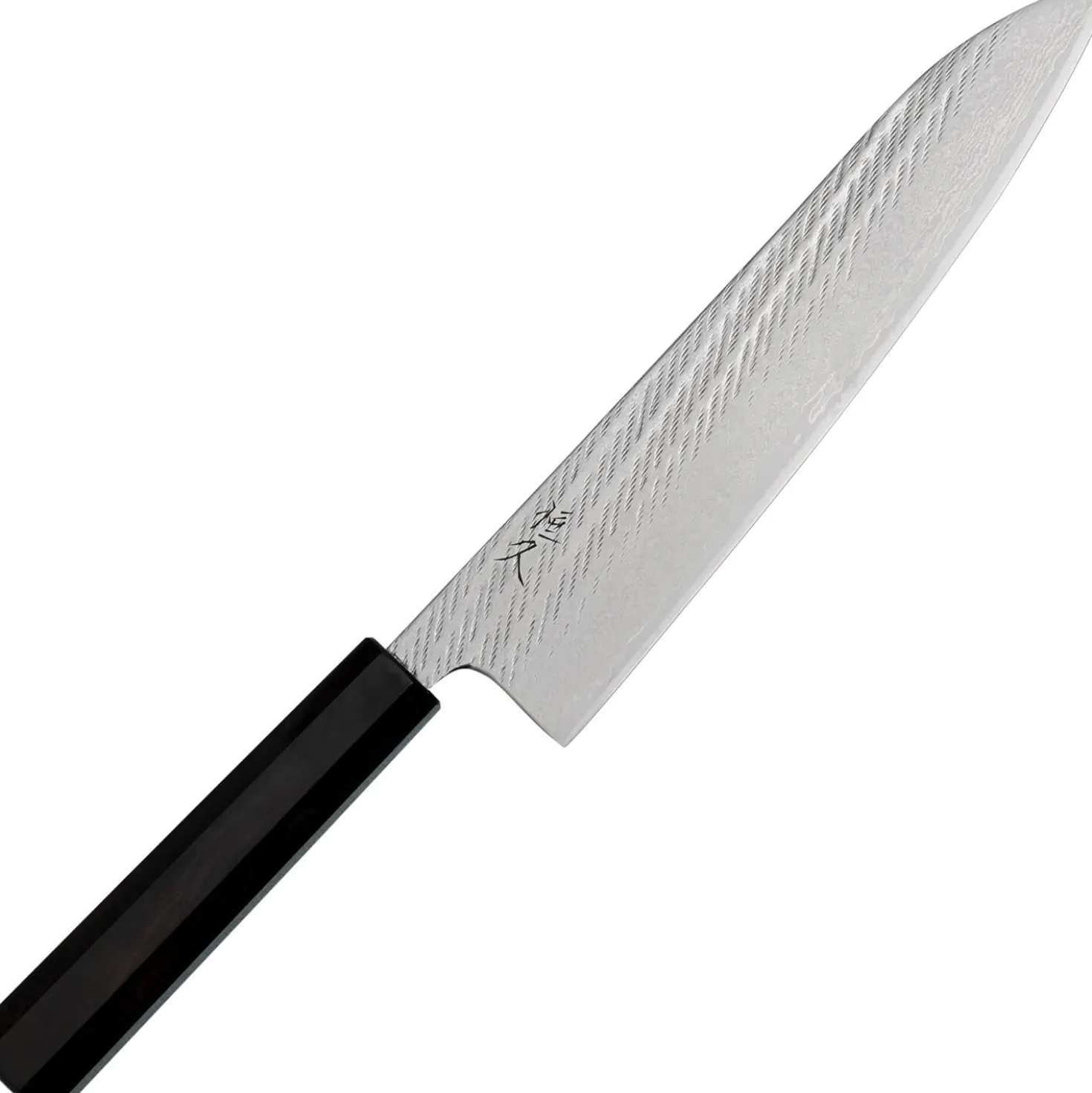 Tsunehisa Ginsan Nawame Damast Ebony Gyuto 21 cm