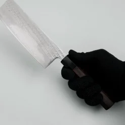 Tsunehisa Ginsan Nawame Damast Ebony Nakiri 16.5 cm