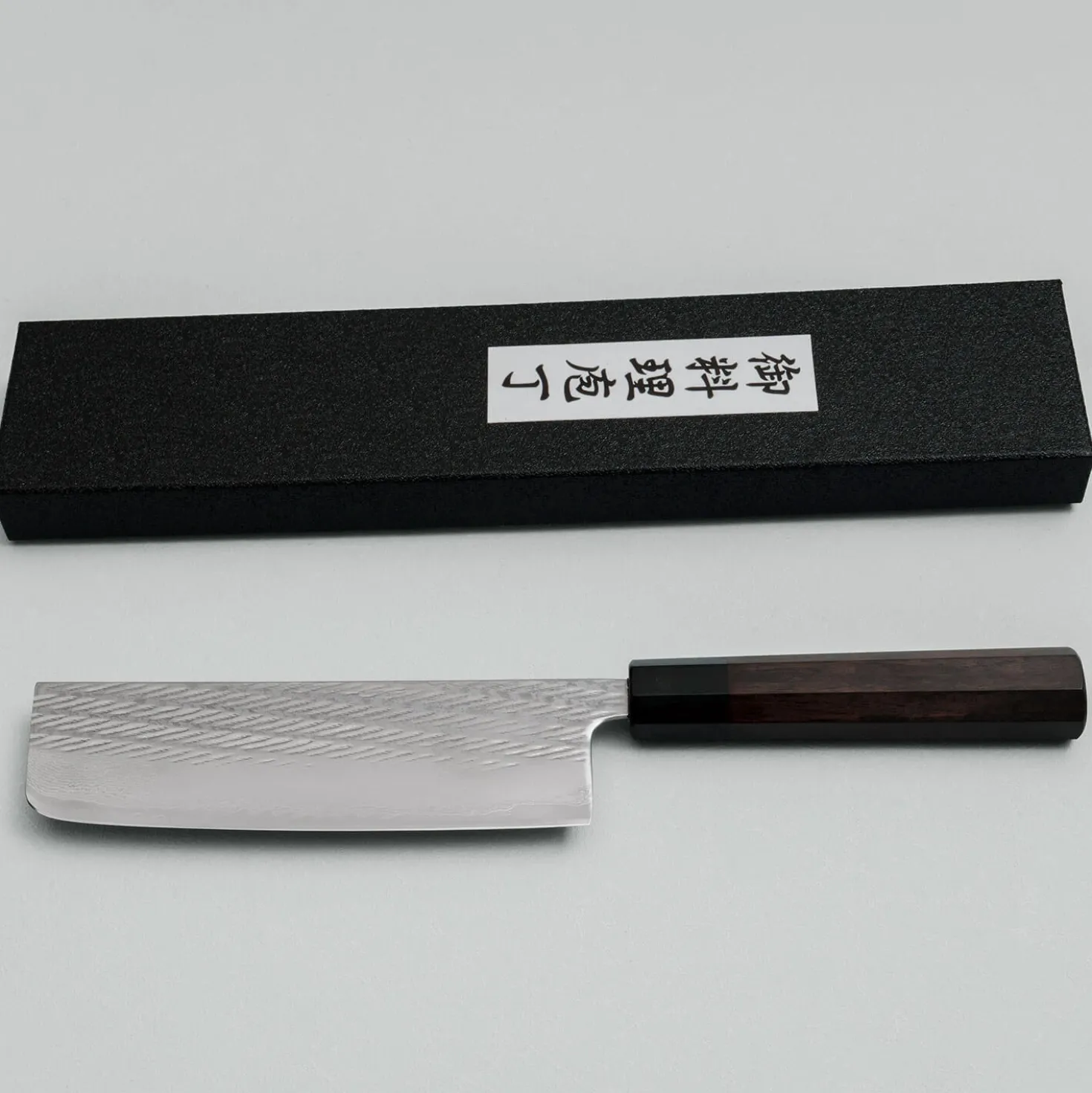 Tsunehisa Ginsan Nawame Damast Ebony Nakiri 16.5 cm
