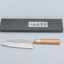 Tsunehisa Shirogami Tsuchime Migaki Santoku 16.5 cm