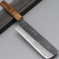 Tsutomu Kajiwara Damascus Bocote Nakiri 18 cm
