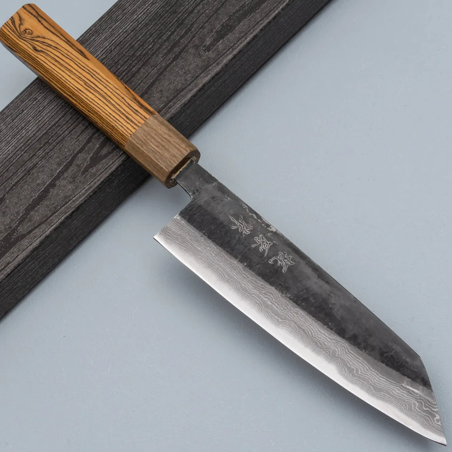 Tsutomu Kajiwara Damascus Bocote Bunka 16.5 cm