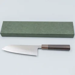 Wakui Shirogami #2 Ebony Santoku 16.5 cm