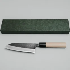 Wakui Shirogami #2 Kurouchi Santoku 15 cm