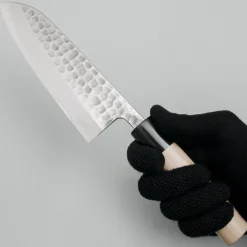 Wakui Shirogami #2 Tsuchime Migaki Santoku 16.5 cm