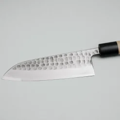 Wakui Shirogami #2 Tsuchime Migaki Santoku 16.5 cm