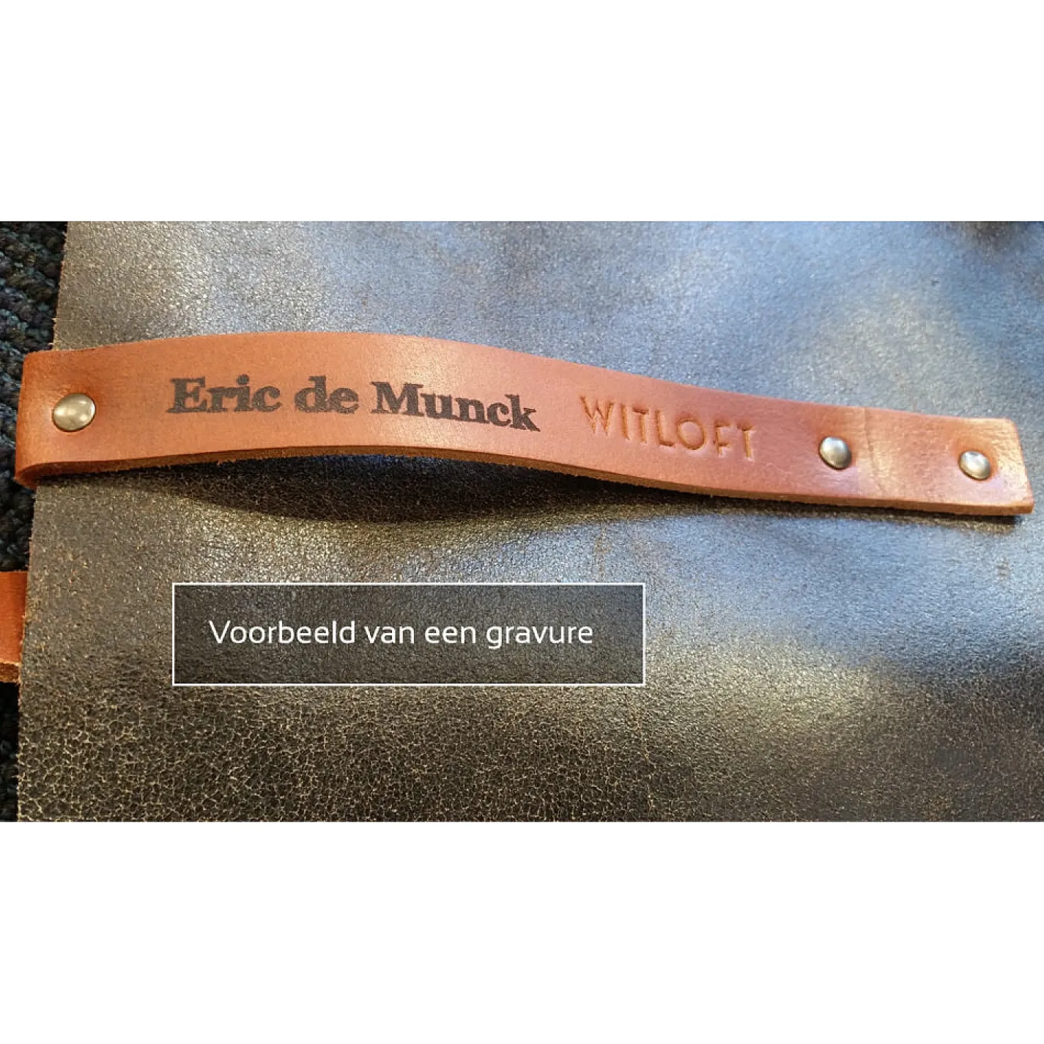 WitLoft Leren Schort Zwart L