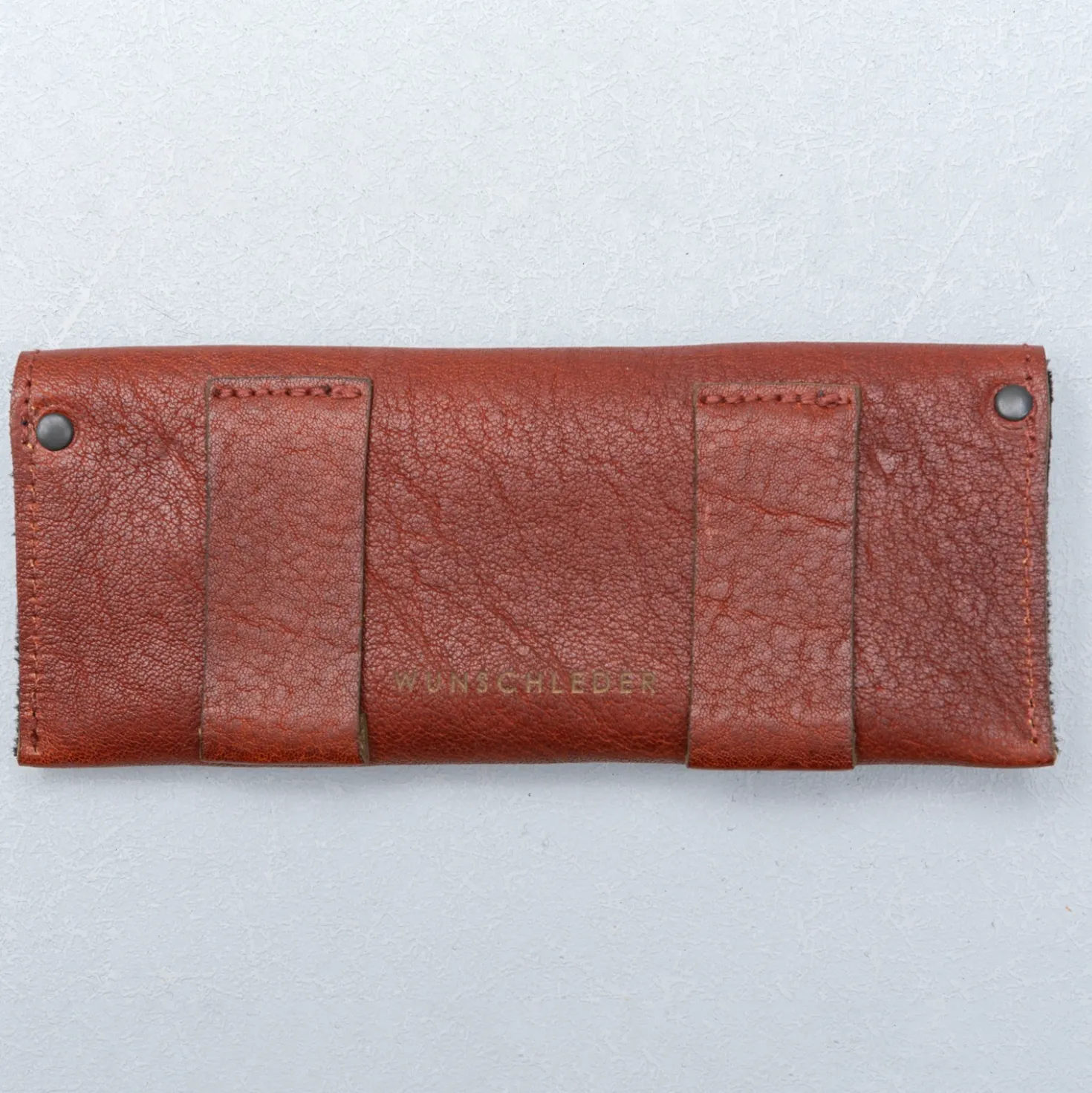 Wunschleder Leren Riemetui Cognac