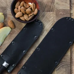 Wunschleder Mesbeschermer Rundleer Zwart 30 cm