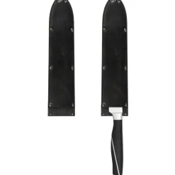Wunschleder Smalle Mesbeschermer Rundleer Zwart 15 cm
