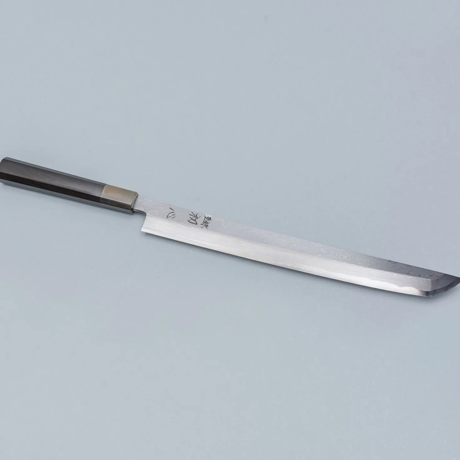 Yamawaki Hamono Aogami Damast Ebony Sakimaru Takohiki 33 cm