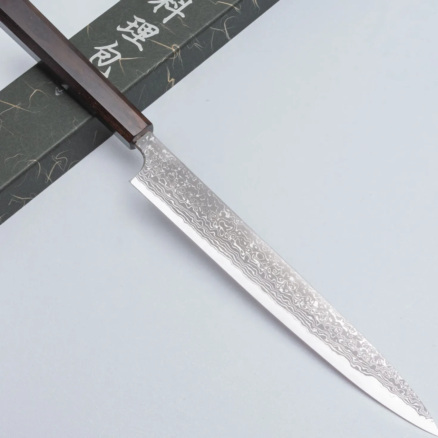 Yauji Yoshihiro Aogami #2 Damast Yanagiba 27 cm