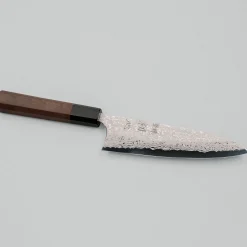 Yauji Yoshihiro Aogami #2 Damast Single Bevel Santoku 16.5
