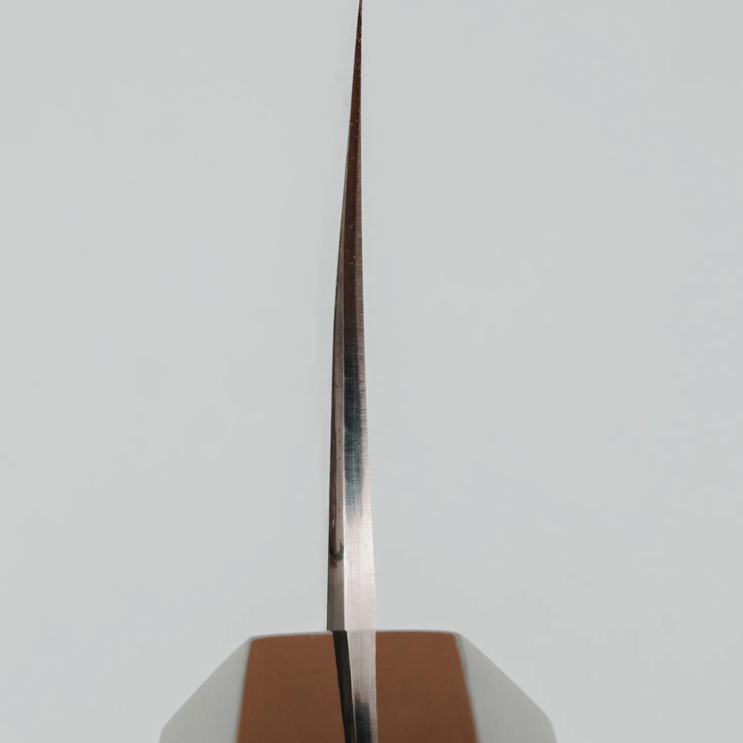 Yauji Yoshihiro Aogami #2 Damast Single Bevel Santoku 16.5