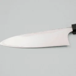 Yauji Yoshihiro Aogami #2 Damast Single Bevel Santoku 16.5