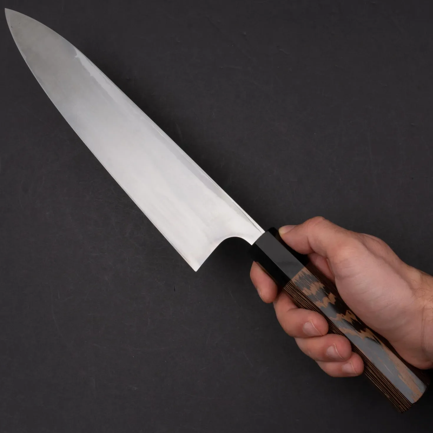 Yauji Yoshihiro Aogami #2 Damast Single Bevel Gyuto 240
