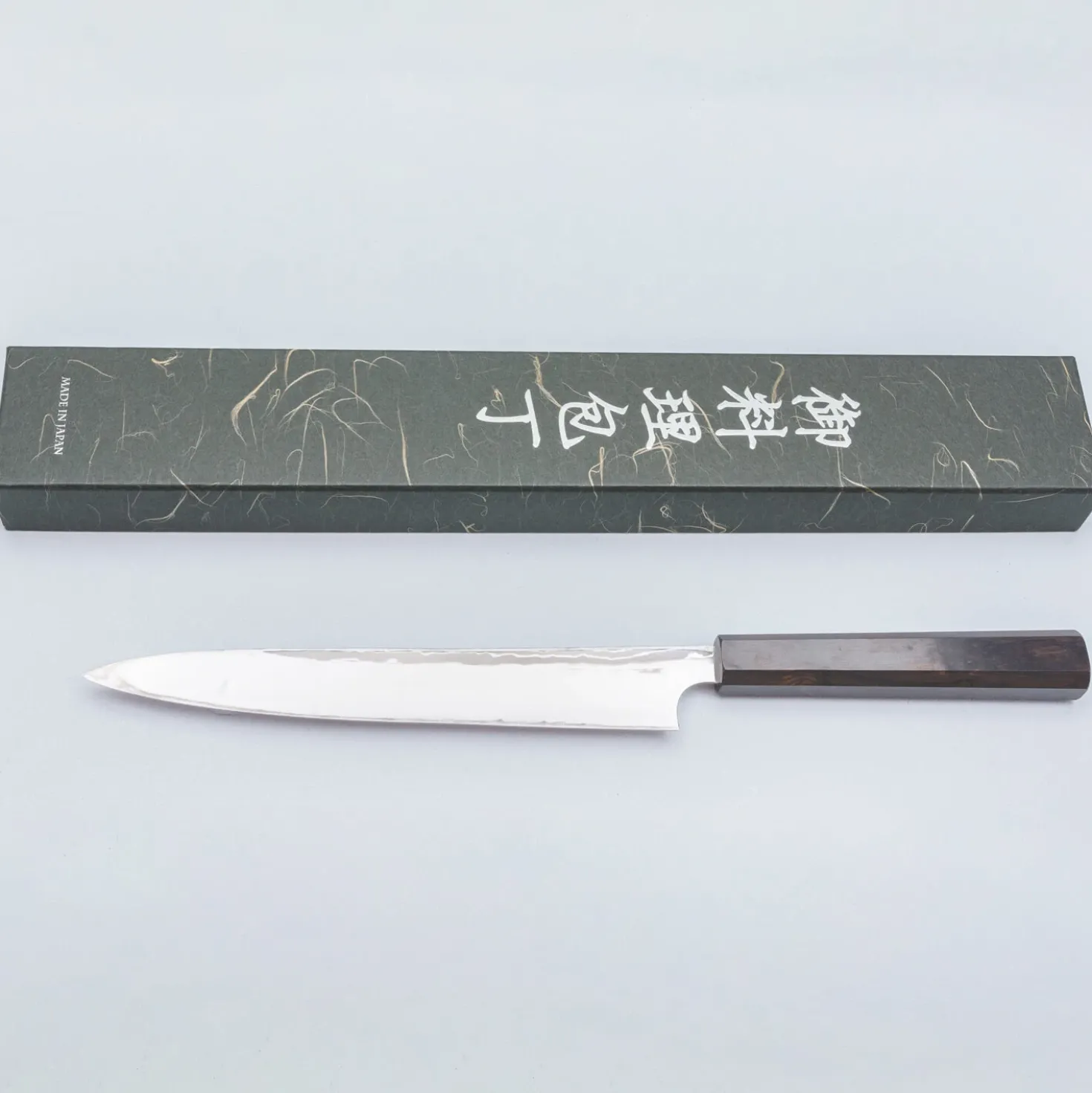 Yauji Yoshihiro Aogami #2 Damast Yanagiba 24 cm