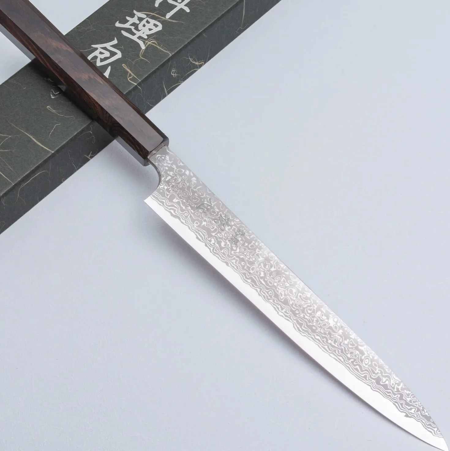 Yauji Yoshihiro Aogami #2 Damast Yanagiba 24 cm