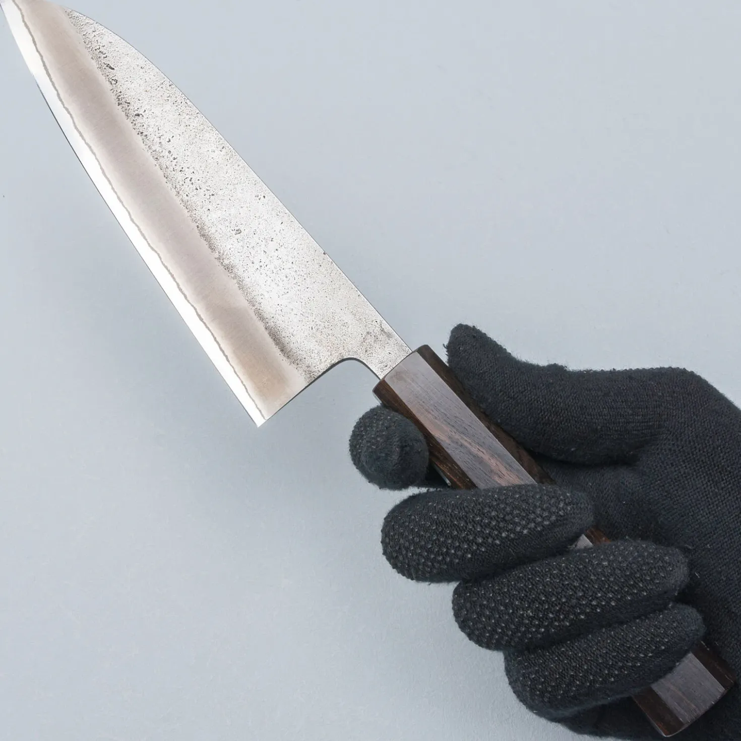 Yoshikane Shirogami #2 Nashiji Ebony Santoku