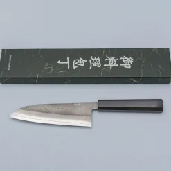 Yoshikane SKD Nashiji Ebony Santoku 16.5 cm