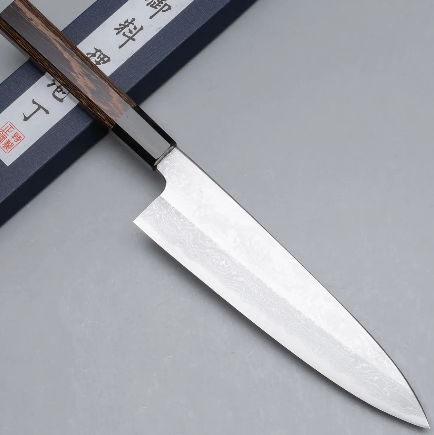 Yoshikazu Tanaka Shirogami #1 Damast Wenge Gyuto 21 cm