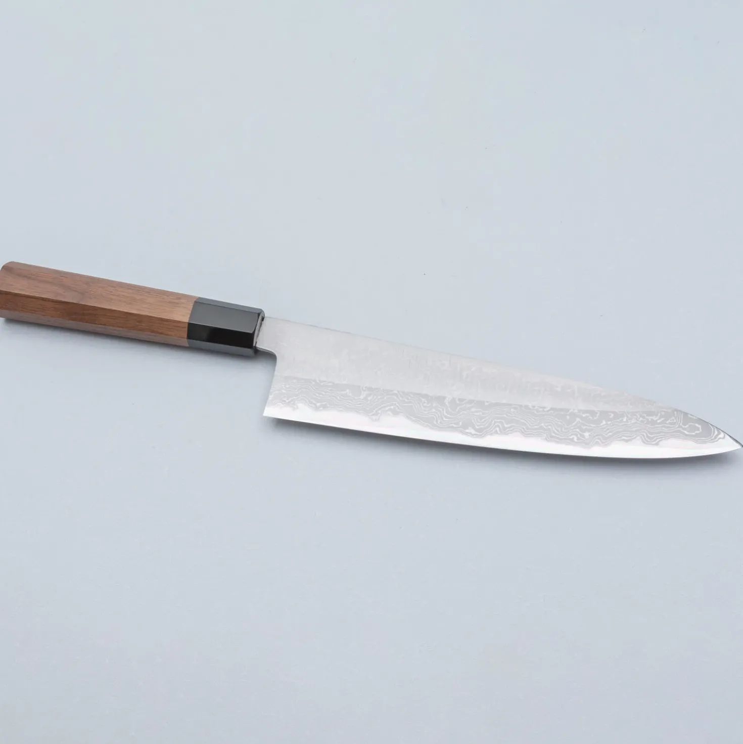 Yoshikazu Tanaka Shirogami #1 Damast Walnut Gyuto 24 cm