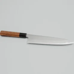 Yoshikazu Tanaka Shirogami #1 Damast Teak Gyuto 24 cm