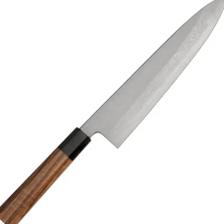 Yoshikazu Tanaka Shirogami #1 Damast Teak Gyuto 24 cm