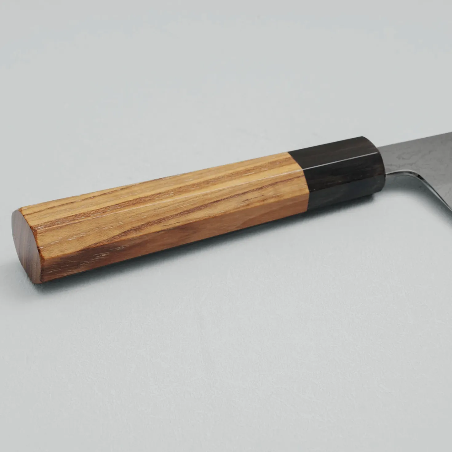 Yoshikazu Tanaka Shirogami #1 Damast Teak Gyuto 24 cm