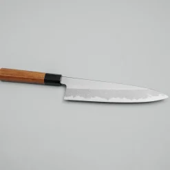 Yoshikazu Tanaka Shirogami #1 Damast Teak Gyuto 21 cm