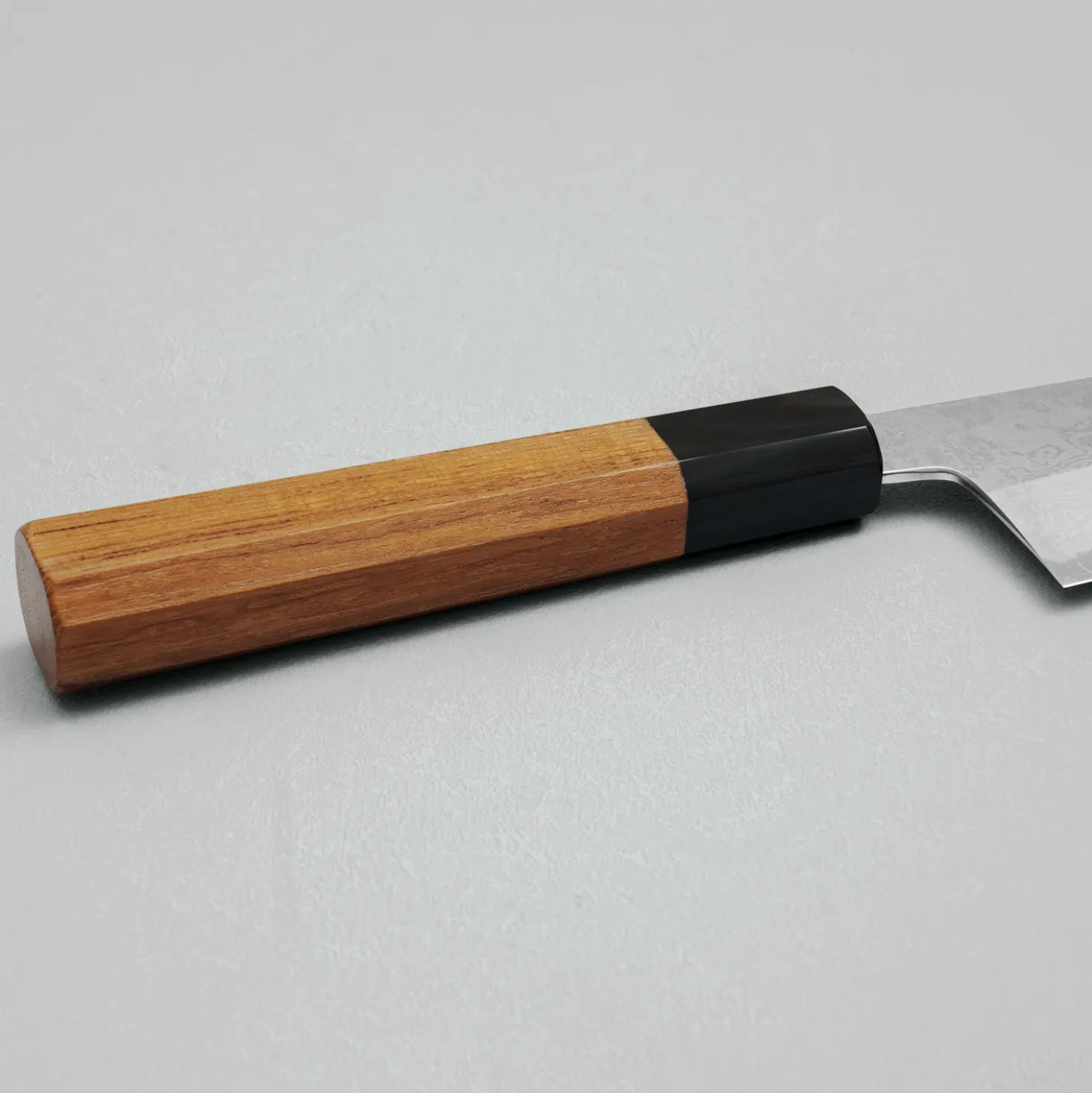 Yoshikazu Tanaka Shirogami #1 Damast Teak Gyuto 21 cm