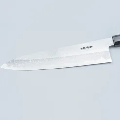 Yoshikazu Tanaka Shirogami #1 Damast Ebony Gyuto 24 cm