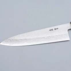 Yoshikazu Tanaka Shirogami #1 Damast Ebony Gyuto 21 cm