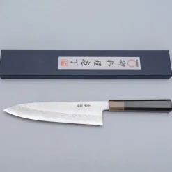 Yoshikazu Tanaka Shirogami #1 Damast Ebony Gyuto 21 cm