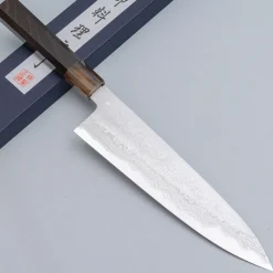 Yoshikazu Tanaka Shirogami #1 Damast Ebony Gyuto 21 cm
