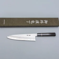 Yoshikazu Tanaka Shirogami #1 Damast Ebony Gyuto 21 cm