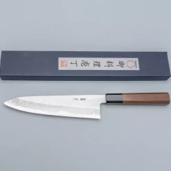 Yoshikazu Tanaka Shirogami #1 Damast Walnut Gyuto 21 cm