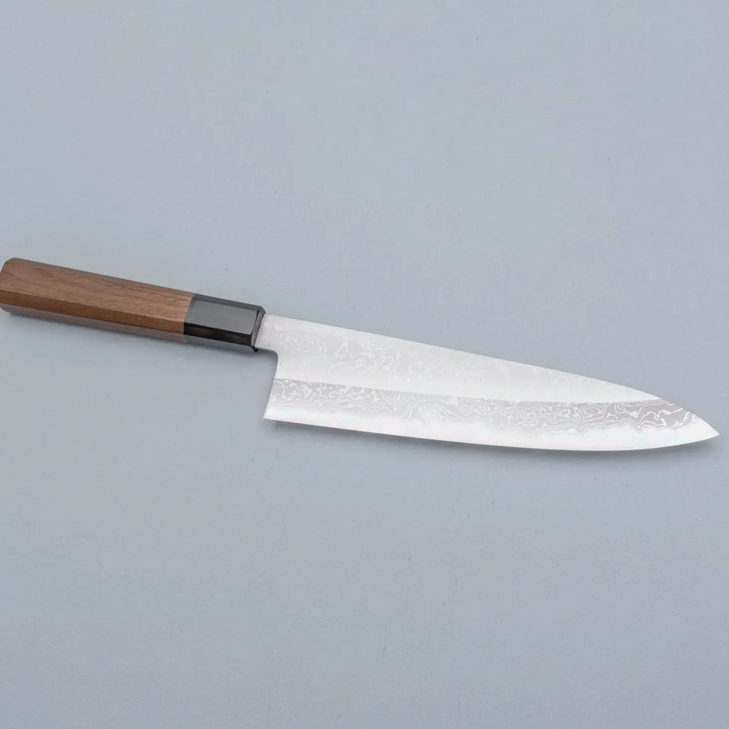 Yoshikazu Tanaka Shirogami #1 Damast Walnut Gyuto 21 cm