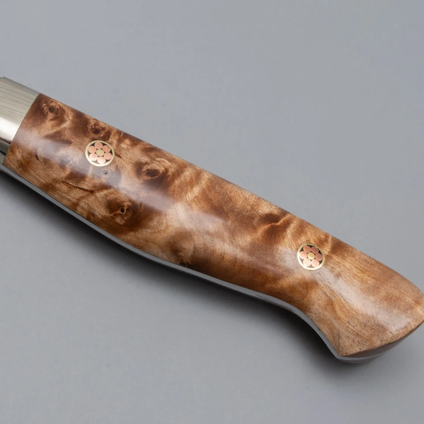 Yoshimi Kato Aogami Super Damast Kurouchi Maple Sujihiki 18 cm