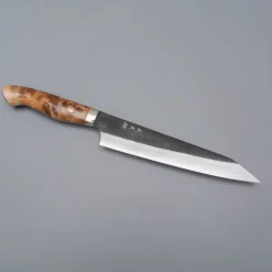 Yoshimi Kato Aogami Super Damast Kurouchi Maple Sujihiki 18 cm