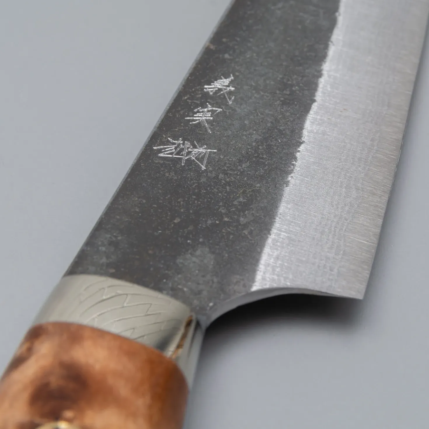 Yoshimi Kato Aogami Super Damast Kurouchi Maple Sujihiki 18 cm
