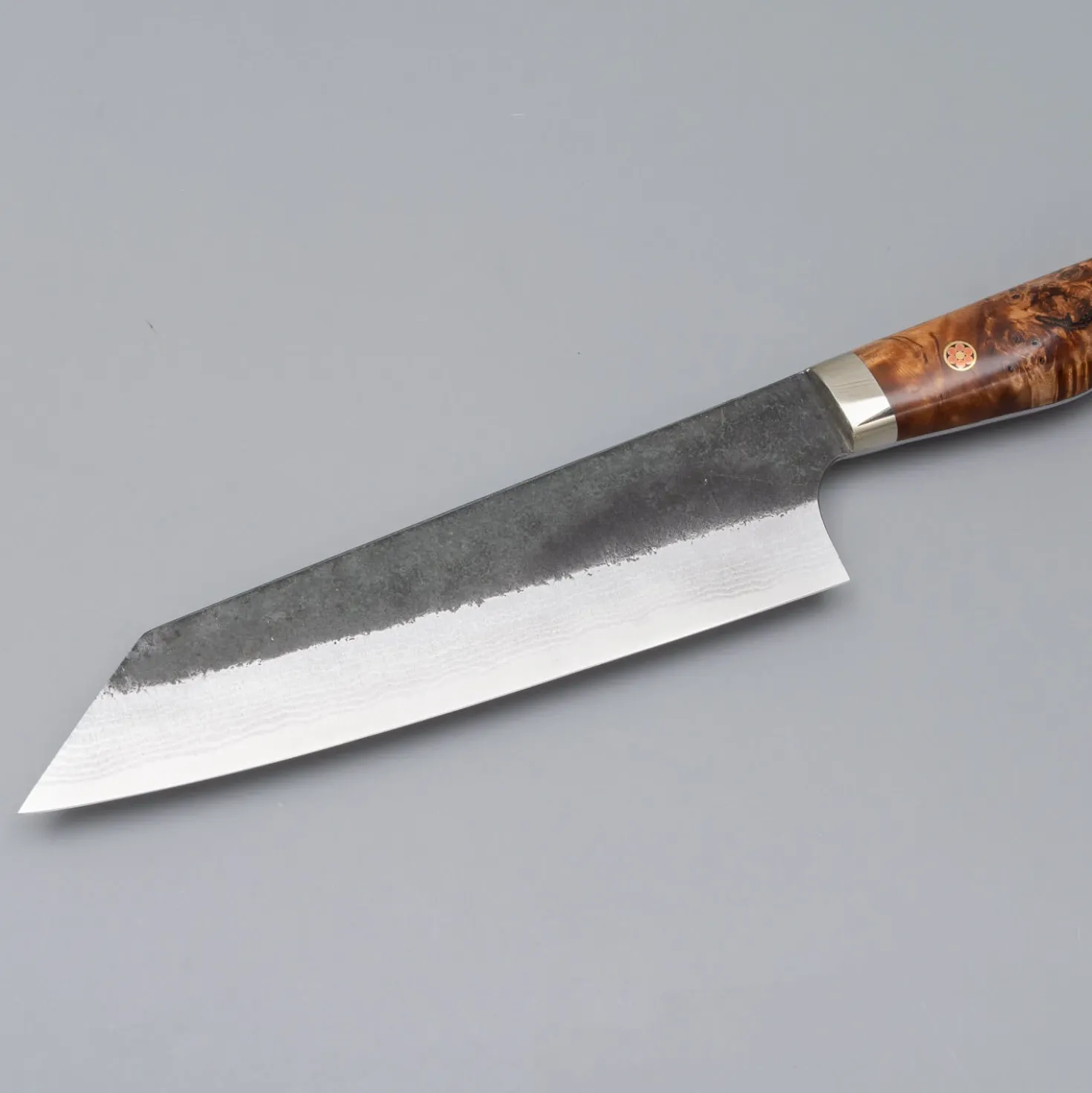 Yoshimi Kato Aogami Super Damast Kurouchi Maple Bunka 17 cm