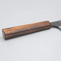 Yoshimi Kato Aogami Super Damast Iron Clad Kurouchi Oak Bunka 17 cm