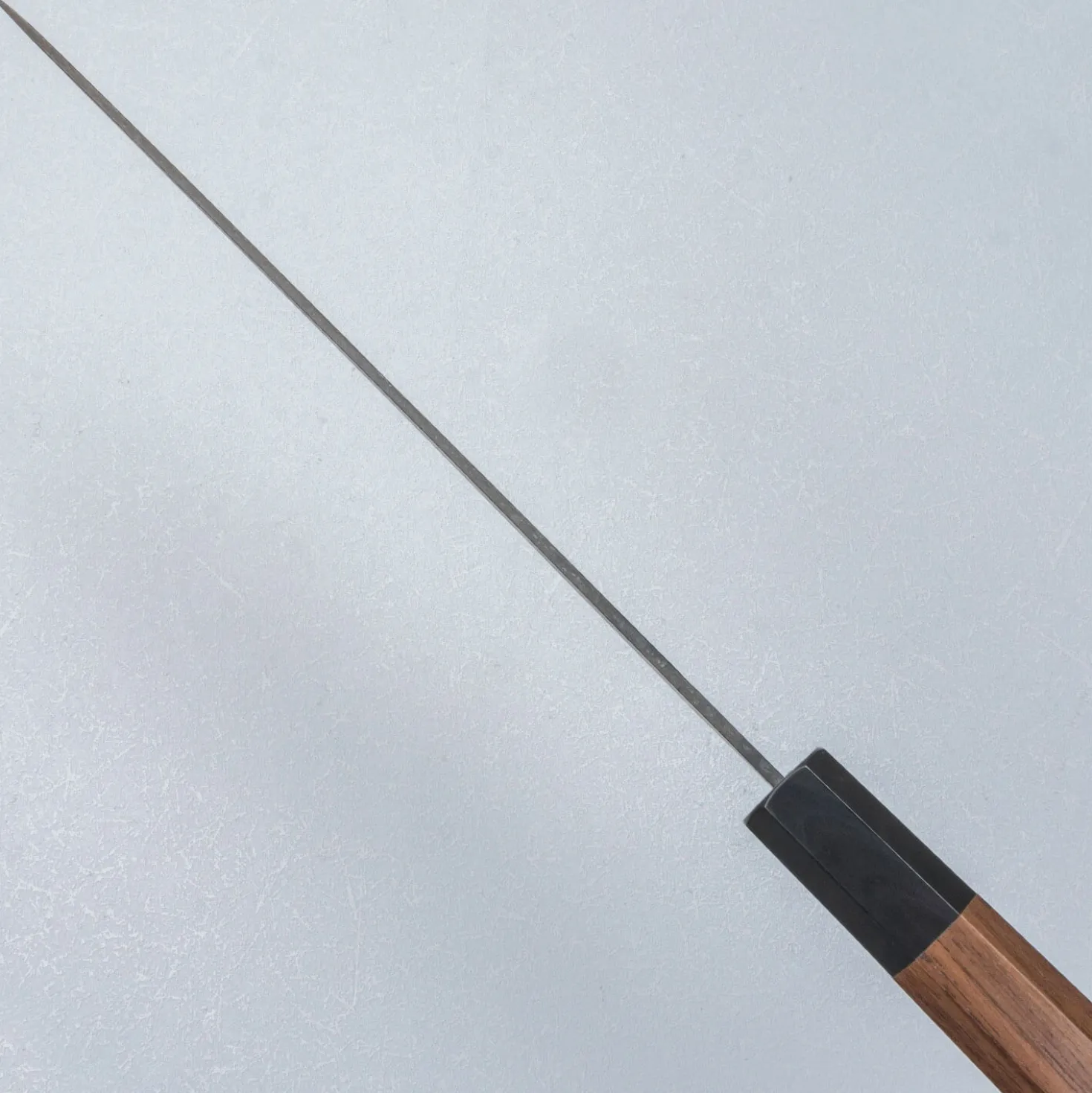 Yoshimi Kato Aogami Super Damast Iron Clad Kurouchi Gyuto 21 cm