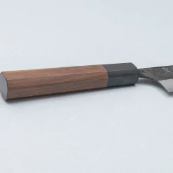 Yoshimi Kato Aogami Super Damast Iron Clad Kurouchi Gyuto 21 cm