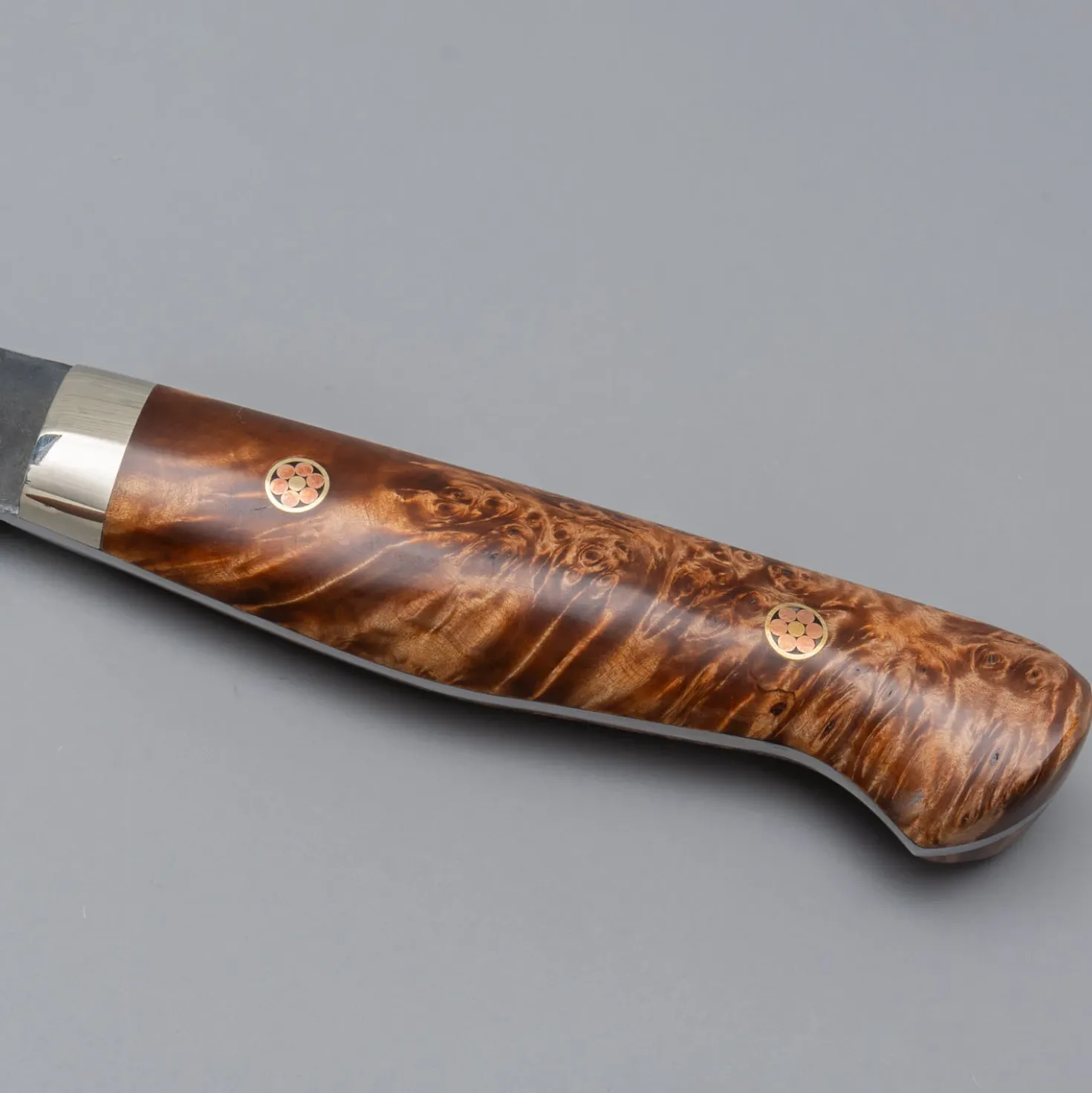 Yoshimi Kato Aogami Super Damast Kurouchi Maple Gyuto 24 cm