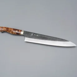 Yoshimi Kato Aogami Super Damast Kurouchi Maple Gyuto 21 cm
