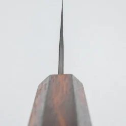 Yoshimi Kato Aogami Super Damast Iron Clad Kurouchi Oak Gyuto 21 cm